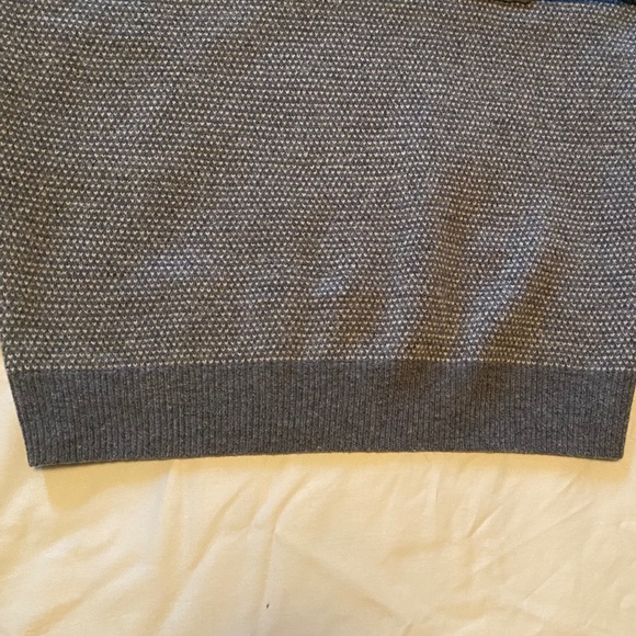 J. Crew Gray Lambswool Shawl Collar Sweater, Size L - Picture 5 of 7